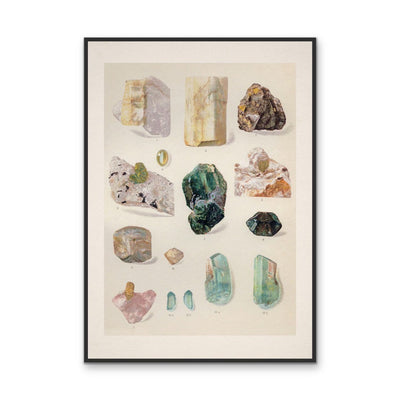 Crystal Identification Chart 17-  Stretched Canvas or Wall Art Print I Heart Wall Art