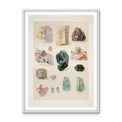 Crystal Identification Chart 17-  Stretched Canvas or Wall Art Print I Heart Wall Art