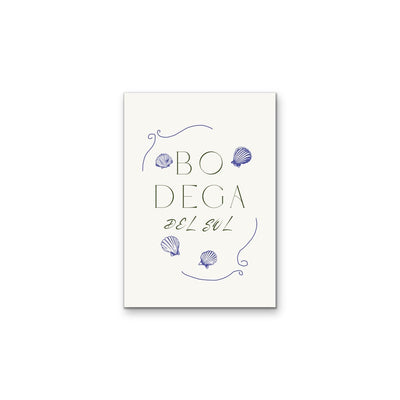 Bodega Del Sol - Coastal Blue Quote, Stretched Canvas or Wall Art Print I Heart Wall Art
