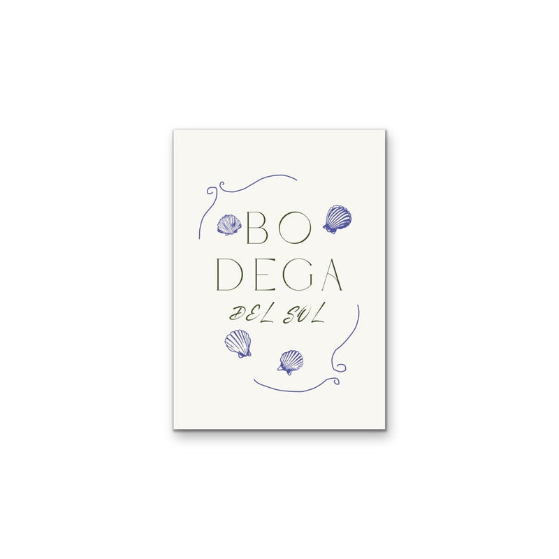 Bodega Del Sol - Coastal Blue Quote, Stretched Canvas or Wall Art Print I Heart Wall Art