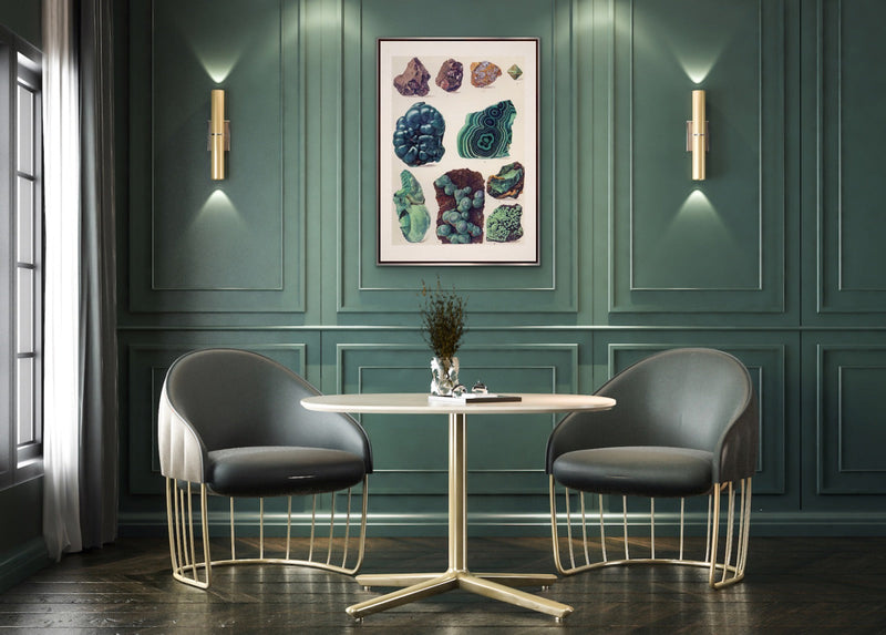 Crystal Identification Chart 24-  Stretched Canvas or Wall Art Print I Heart Wall Art