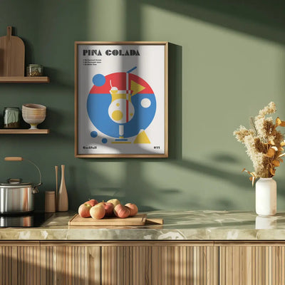 Pina Colada Bauhaus Cocktail - Stretched Canvas, Poster or Fine Art Print I Heart Wall Art