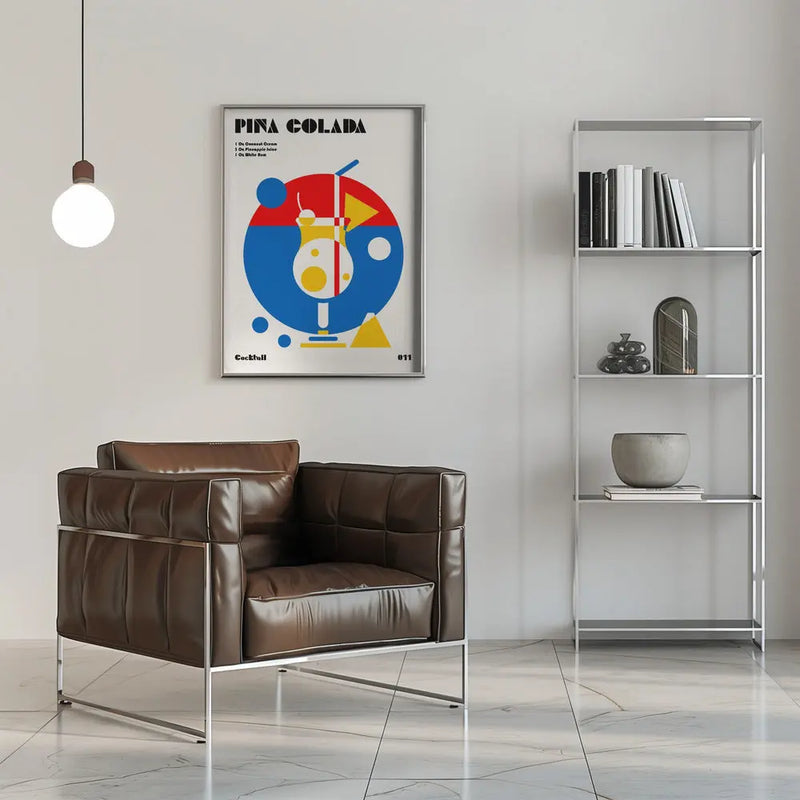 Pina Colada Bauhaus Cocktail - Stretched Canvas, Poster or Fine Art Print I Heart Wall Art