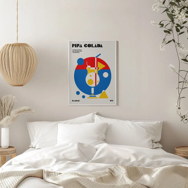 Pina Colada Bauhaus Cocktail - Stretched Canvas, Poster or Fine Art Print I Heart Wall Art