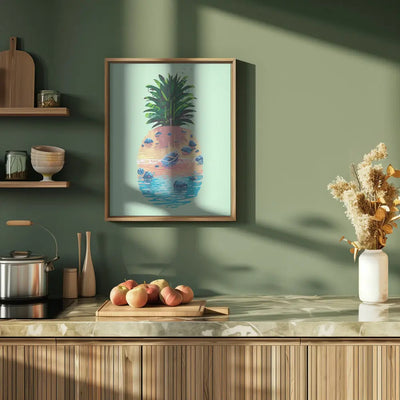 Pineapple Island - Stretched Canvas, Poster or Fine Art Print I Heart Wall Art