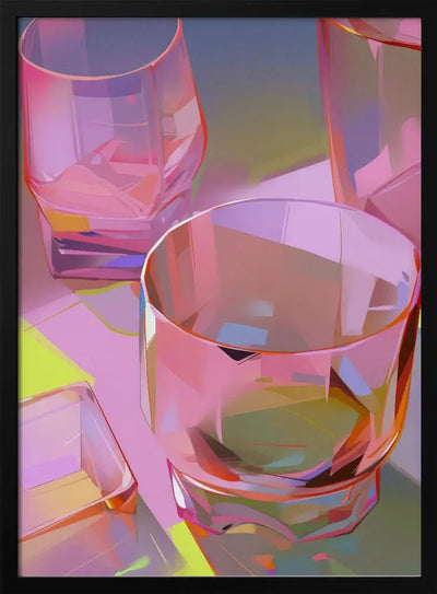 Pink Glasses 2 - Stretched Canvas, Poster or Fine Art Print I Heart Wall Art