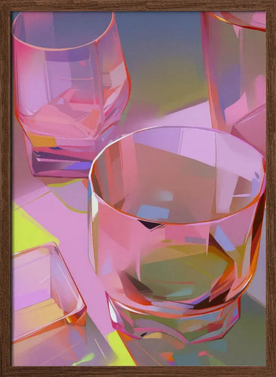 Pink Glasses 2 - Stretched Canvas, Poster or Fine Art Print I Heart Wall Art