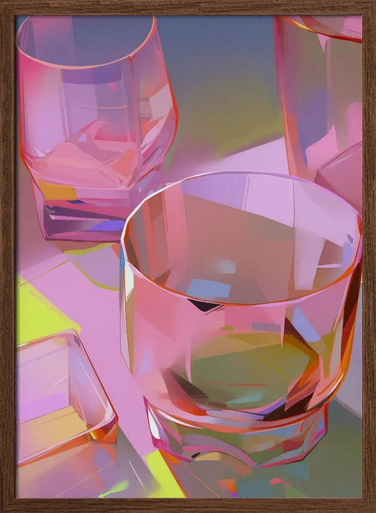 Pink Glasses 2 - Stretched Canvas, Poster or Fine Art Print I Heart Wall Art