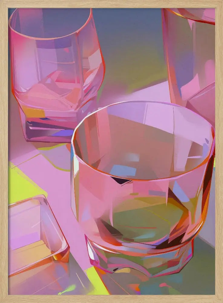 Pink Glasses 2 - Stretched Canvas, Poster or Fine Art Print I Heart Wall Art