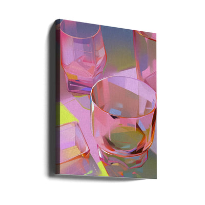 Pink Glasses 2 - Stretched Canvas, Poster or Fine Art Print I Heart Wall Art
