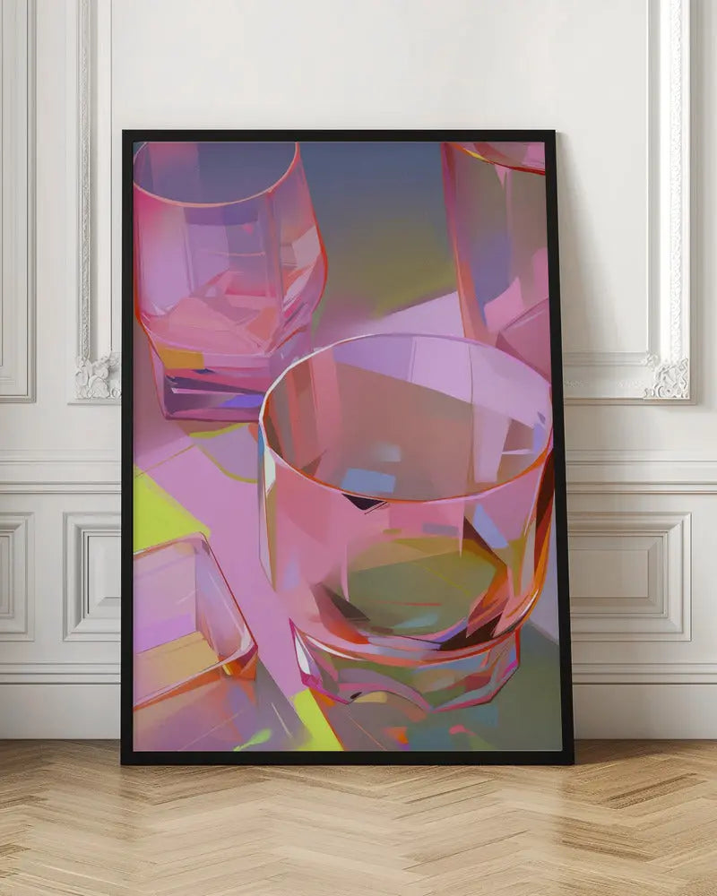 Pink Glasses 2 - Stretched Canvas, Poster or Fine Art Print I Heart Wall Art