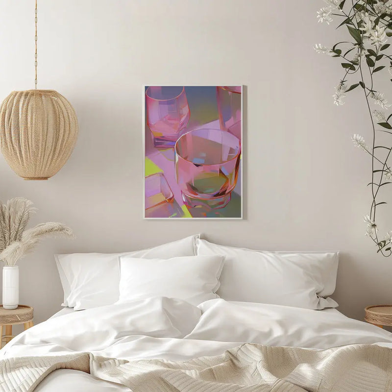 Pink Glasses 2 - Stretched Canvas, Poster or Fine Art Print I Heart Wall Art