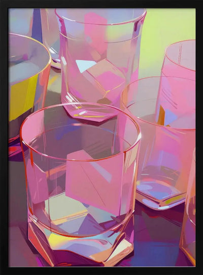 Pink Glasses - Stretched Canvas, Poster or Fine Art Print I Heart Wall Art