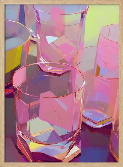 Pink Glasses - Stretched Canvas, Poster or Fine Art Print I Heart Wall Art