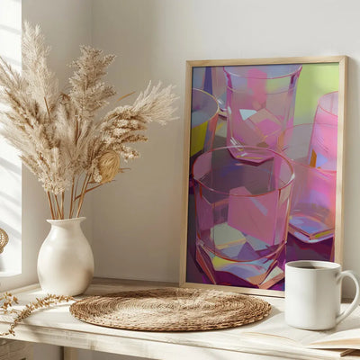 Pink Glasses - Stretched Canvas, Poster or Fine Art Print I Heart Wall Art