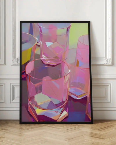 Pink Glasses - Stretched Canvas, Poster or Fine Art Print I Heart Wall Art