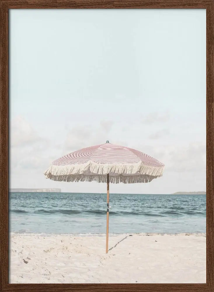 Pink Umbrella - Stretched Canvas, Poster or Fine Art Print I Heart Wall Art