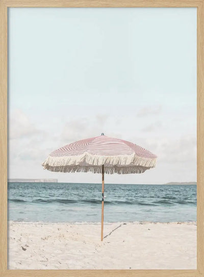 Pink Umbrella - Stretched Canvas, Poster or Fine Art Print I Heart Wall Art