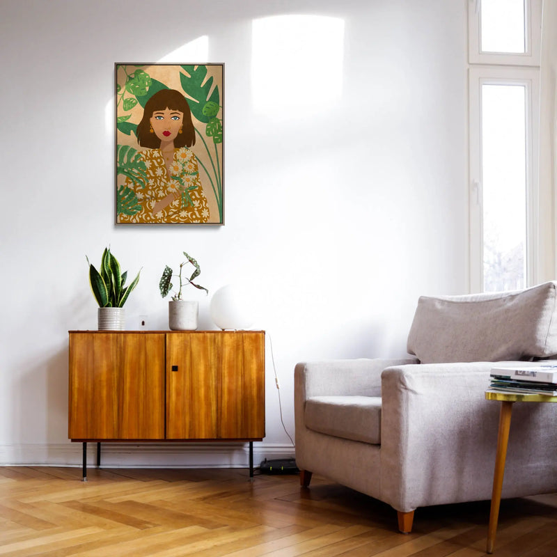 Plantlady by Raissa Oltmanns - Stretched Canvas Print or Framed Fine Art Print - Artwork I Heart Wall Art Australia 