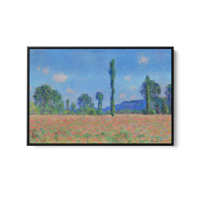 Poppy Field, Giverny (18901891) by Claude Monet - Stretched Canvas Print or Framed Fine Art Print - Artwork I Heart Wall Art Australia 