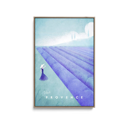 Provence by Henry Rivers - Stretched Canvas Print or Framed Fine Art Print - Artwork- Vintage Inspired Travel Poster I Heart Wall Art Australia 