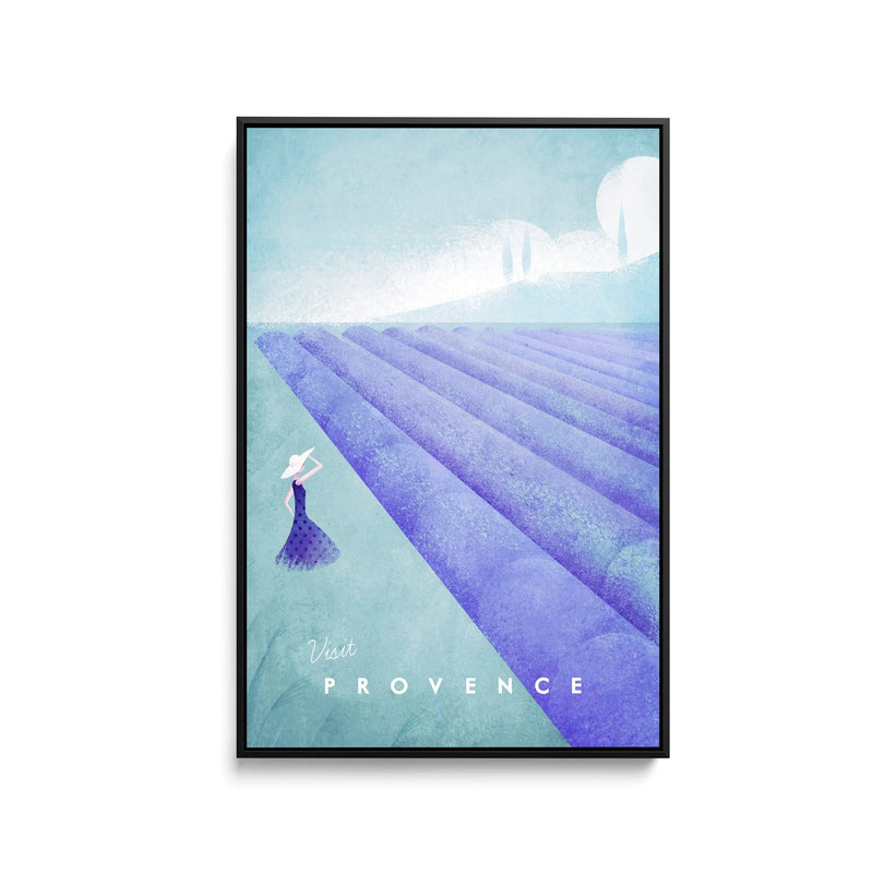 Provence by Henry Rivers - Stretched Canvas Print or Framed Fine Art Print - Artwork- Vintage Inspired Travel Poster I Heart Wall Art Australia 