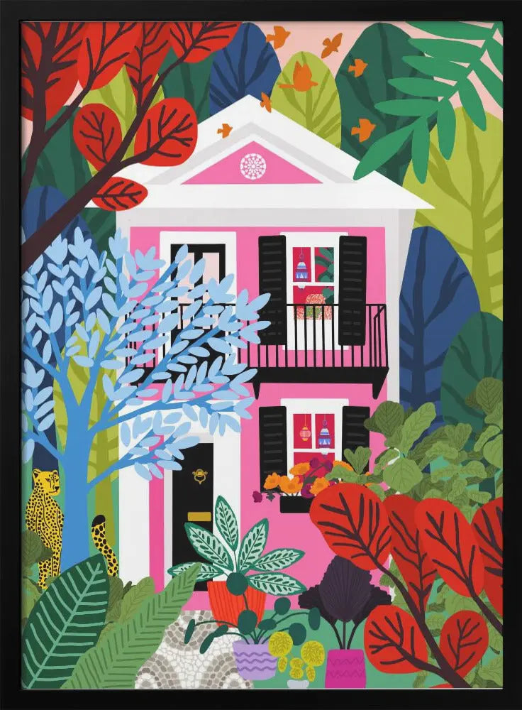 9933x14043 Din 79 House In the Woods - Stretched Canvas, Poster or Fine Art Print I Heart Wall Art