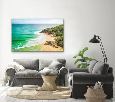Rainbow Beach - Queensland Aerial Photographic Beach Artwork as Canvas or Art Print I Heart Wall Art Australia 