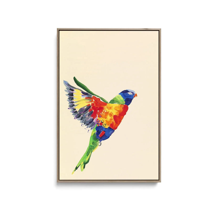 Rainbow Lorikeet by Lucy Hawkins - Stretched Canvas Print or Framed Fine Art Print - Artwork