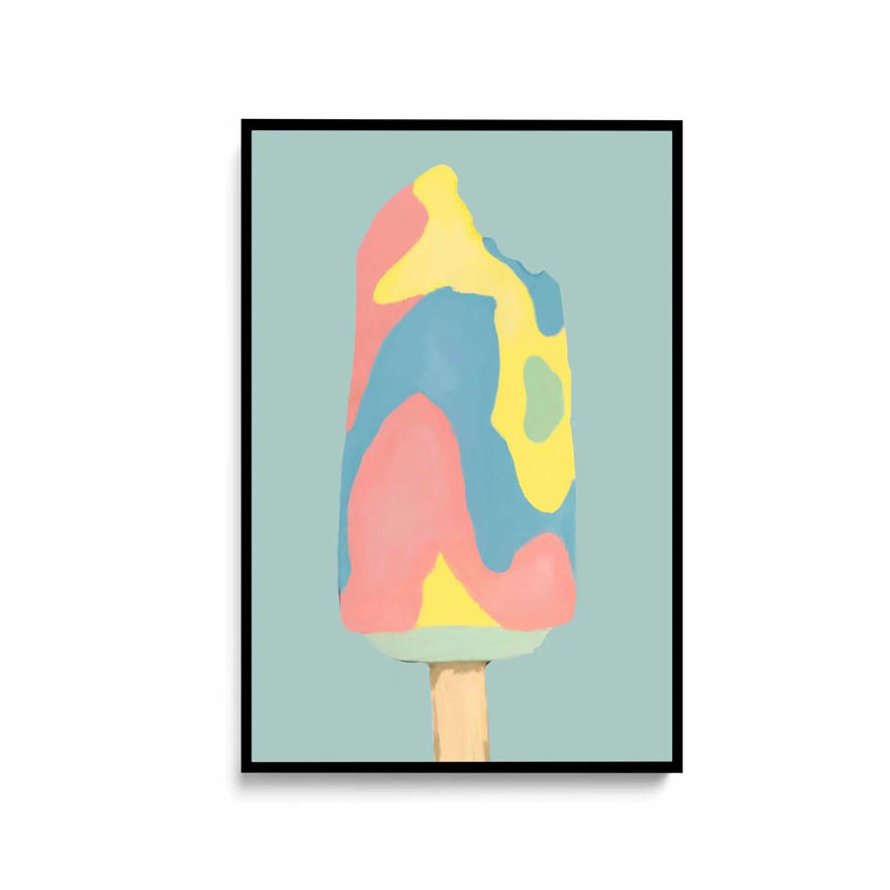 Rainbow Paddlepop - Stretched Canvas Print or Framed Fine Art Print - Artwork I Heart Wall Art Australia 