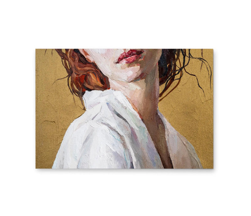 Redhead- Oil Painting Of A Woman - Stretched Canvas Print or Framed Fine Art Print - Artwork I Heart Wall Art Australia 