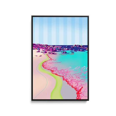 Reta Beach By Unratio - Stretched Canvas Print or Framed Fine Art Print - Artwork I Heart Wall Art Australia 