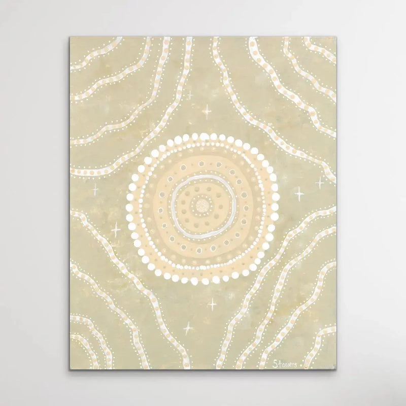 Family -  Aboriginal Art Print by Holly Stowers - Canvas or Fine Art Print - Dot Painting I Heart Wall Art Australia 