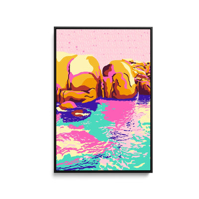 Rock Pool By Unratio - Stretched Canvas Print or Framed Fine Art Print - Artwork I Heart Wall Art Australia 