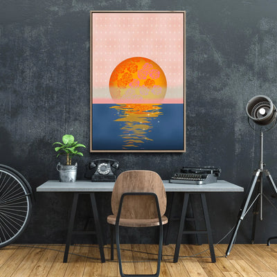 Rose Sun By Unratio - Stretched Canvas Print or Framed Fine Art Print - Artwork I Heart Wall Art Australia 
