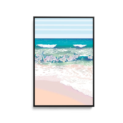 Rose Surf By Unratio - Stretched Canvas Print or Framed Fine Art Print - Artwork I Heart Wall Art Australia 