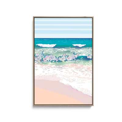 Rose Surf By Unratio - Stretched Canvas Print or Framed Fine Art Print - Artwork I Heart Wall Art Australia 