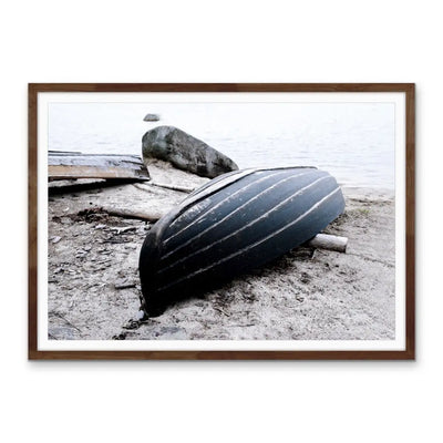 Rowboat On The Shore- Stretched Canvas Photographic Print