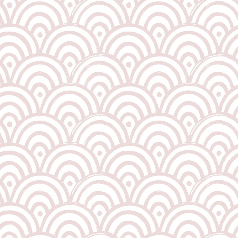 Scallops in Pink and White- Peel and Stick Removable Wallpaper I Heart Wall Art Australia 