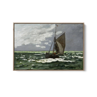 Seascape, Storm (1866) by Claude Monet  - Stretched Canvas Print or Framed Fine Art Print - Artwork I Heart Wall Art Australia 