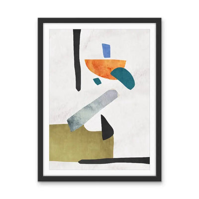 Shape and Texture Series -  Print One  - Colourful Abstract Geometric Art and Canvas Print Series - I Heart Wall Art