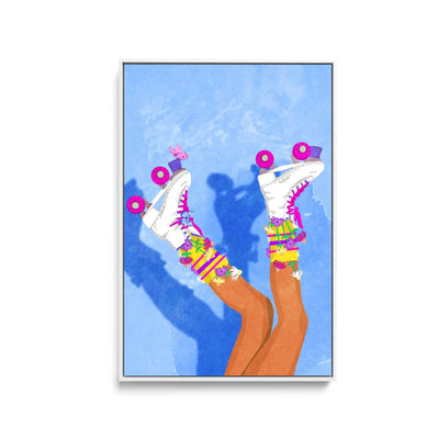 Skate like a Girl by Raissa Oltmanns - Stretched Canvas Print or Framed Fine Art Print - Artwork I Heart Wall Art Australia 