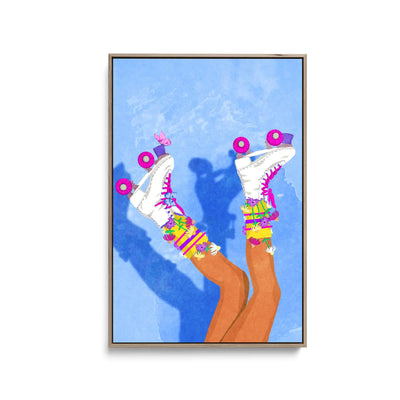 Skate like a Girl by Raissa Oltmanns - Stretched Canvas Print or Framed Fine Art Print - Artwork I Heart Wall Art Australia 