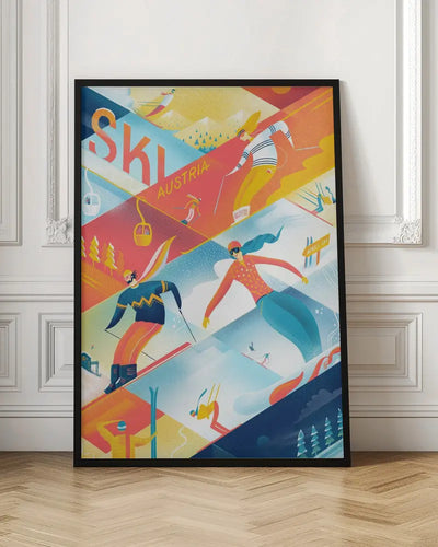 Ski the Lines - Stretched Canvas, Poster or Fine Art Print I Heart Wall Art