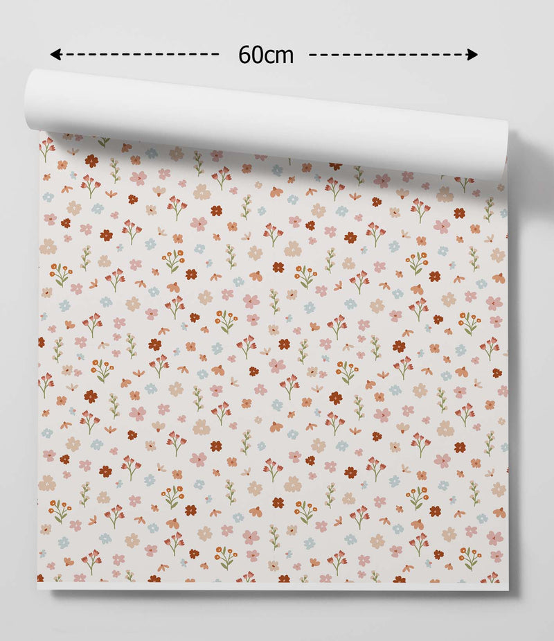 'Spring Bells' Design 2 - Vintage Floral Removable Wallpaper – I Heart ...