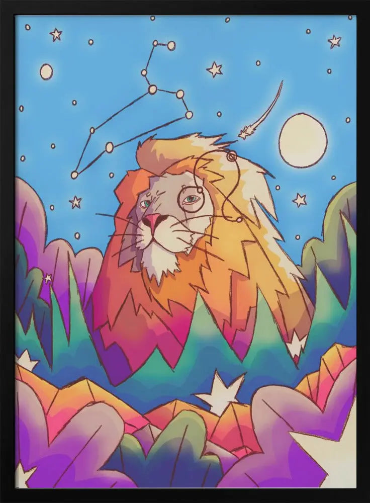 Star Sign Leo - Stretched Canvas, Poster or Fine Art Print I Heart Wall Art