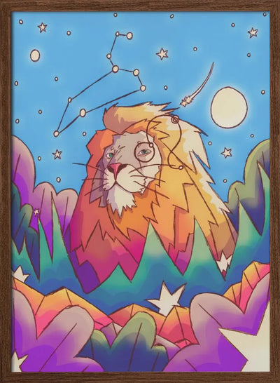 Star Sign Leo - Stretched Canvas, Poster or Fine Art Print I Heart Wall Art