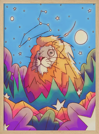 Star Sign Leo - Stretched Canvas, Poster or Fine Art Print I Heart Wall Art