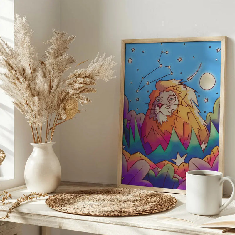 Star Sign Leo - Stretched Canvas, Poster or Fine Art Print I Heart Wall Art