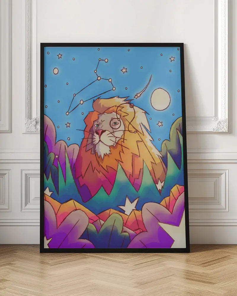 Star Sign Leo - Stretched Canvas, Poster or Fine Art Print I Heart Wall Art